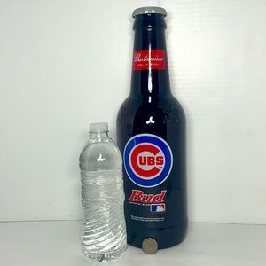 16 inch Jumbo Big Beer Budweiser “Cubs” Glass Souvenir Bottle!  decor @homebar !